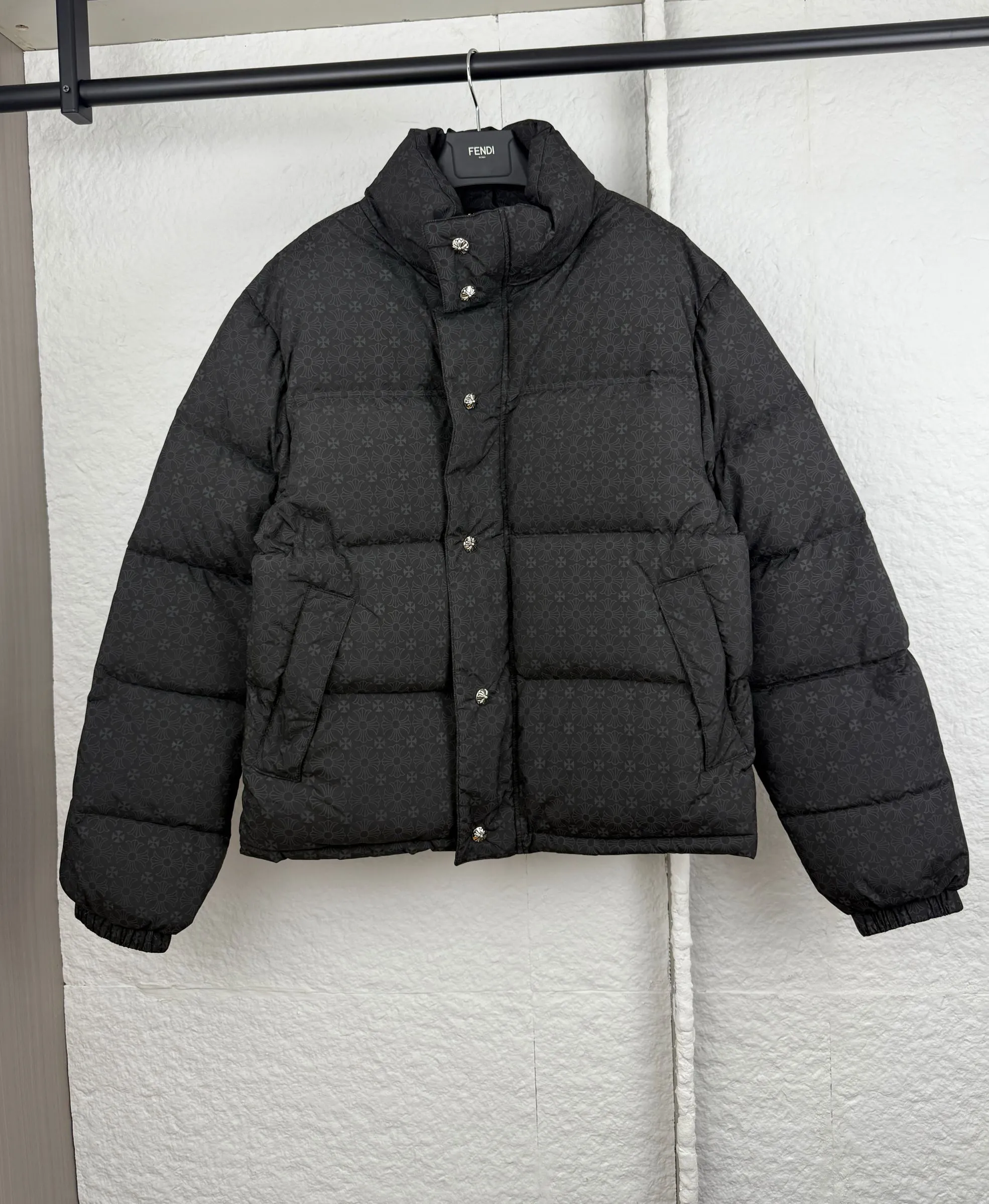 P1010 Chrome Hearts Chrome Hearts Sanskrit all-over jacquard down jacket S/M/L/XL